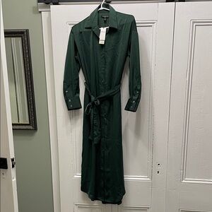 Banana Republic Women’s Dress Forest Green Size Small Petite SP 4P 6P